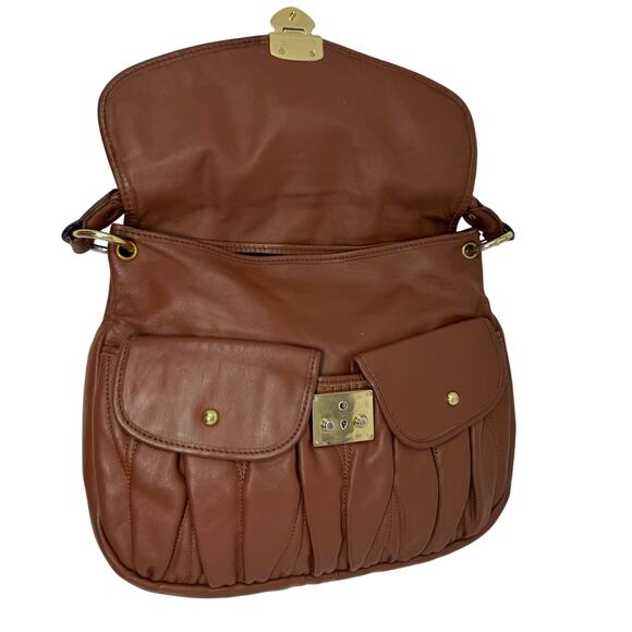 Miu Miu Brown Coffer matelassé leather hobo/shoulder bag with Braided Handle - Picture 10 of 16